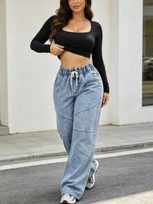 Women Jeans - Light blue - View 4