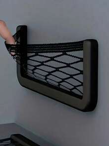5/3/2/1pc Car Storage Net Bag - Durable Mesh Hanging Organizer For Vehicle Trunk And Backseat, Universal Cargo Net With Elastic Edges For Secure Storage, Multifunctional Car Travel Essentials For Groceries, Tools, Toys, Emergency Kits - Black - View 4