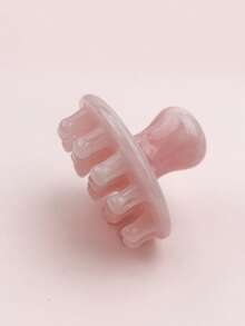 INYUSUN 1pc Resin Material Large Round Head Massage Comb, Portable Practical Scalp Relaxing Tool - Baby Pink - View 2