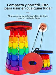 Outdoor Telescopic Folding Stool, Camping Stool, Portable Fishing Stool - Colorful - View 9