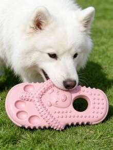 1pc Wavy Textured Slipper Dog Chew Toy, Soft & Durable, Relieves Teething Discomfort, Cleans Teeth, Interactive Boredom Relief Toy For Small & Medium Dogs, Home & Yard Use, Spring/Summer Travel Essential, Pet Birthday Gift - Multicolor - View 5