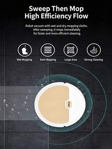 Mini Robot Vacuum Cleaner Automatic Dust Collection, Slim Design, And Efficient Cleaning Of Hard Floors USB Charging Compact Smart Sweeping Vacuum Cleaner For Removing Pet Hair, Dust, And Small Debris - Gold - View 6