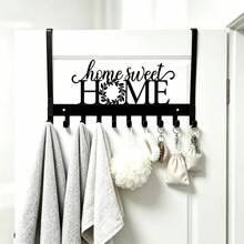 American Style COFFEE BAR Coffee Sign Door Back Hook, No-Drill Iron Door Back Rack, Cafe Restaurant Storage For Cups And Aprons, Home Kitchen Door Coat, Hat, Towel, Key Creative Decorative Storage Hook, Thanksgiving, Holiday, Perfect Gift Choice - View 7