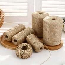2mm 100m 天然黃麻繩 蝴蝶結手工 DIY 婚禮禮品包裝園藝縫紉派對手工裝飾配件 - 黃麻色 - 查看 9