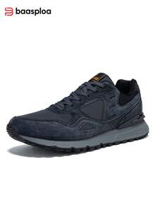 baasploa Men's Retro Casual Sports Shoes, Breathable Or Warm Styles Available, Comfortable And Non-Slip, Suitable For Daily Commute And Outdoor Walking - Dark Grey - View 7
