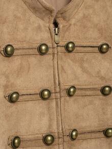 DEEKA Autumn New Women's European & American Style Fashion Minimalist Versatile Long Sleeve Knotted Suede Texture Jacket - Brown - View 10