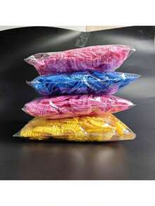 60pcs Colorful Elastic Food Covers, Suitable For Various Bowls And Plates. Available In 3 Colors. These Reusable Elastic Food Covers Can Replace Aluminum Foil, Perfect For Home Use And Outdoor Picnics. - Multicolor - View 6