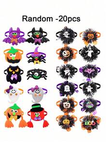 6/10/20pcs Halloween Dog Collar - Adjustable Pet Collar Accessories - With Pumpkin Devil Ghost Pattern, Suitable For Small And Medium Sized Dogs And Cats Such As Pomeranian Teddy Marzis To Wear - Multicolor - View 15