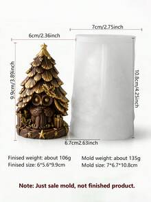Christmas Tree Owl 3D Silicone Mold, Suitable For Pouring Aromatherapy Candles, Plaster, Handmade Soap, Resin And Other Materials, Perfect For DIY Handmade Crafts - Owl Christmas Tree - View 8