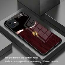 Phone Case: For IPhone16 15 14 13 12 11 Pro Max  Plus Tempered Glass Case,  Dragon Head -Grain Pattern Design, Simple And Elegant - 黑色4 - 查看 5