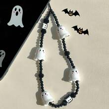1PC New Ghost A Piao Beaded Phone Chain Bell Skull Phone Charm Ins Anti-Lost Phone Lanyard - Multicolor - View 15