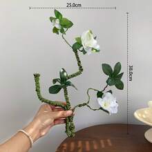 Creative Artificial Floral Arrangement Set, Asymmetrical Pleated Flower Pot With Artificial Flowers, Zen-Style Potted Plant Decor For Living Room, Entryway, Tabletop Home Decoration - Multicolor - View 6