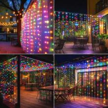 USB Powered Fairy String Lights, 8 Lighting Modes, With Remote Control (Batteries Not Included), LED Curtain String Lights. Suitable For Home Bedroom Window Wall Stage. Romantic Proposal Confession, Birthday Party, Wedding Celebration Background Atmosphere Decoration Hanging Lights, Valentine's Day Halloween Christmas Holiday Decoration - USB Plug Curtain Light - View 12