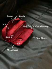 1 Double-Layer Large Capacity Pencil Case - Portable Travel Cosmetic Storage Bag, Multi-Compartment Interior, High-Value Pencil Stationery Storage Box, Back To School Essential, Handheld Pencil Bag, New Niche With Unique Design, Minimalist Stationery Supplies - Double-layer Pencil Case - View 4
