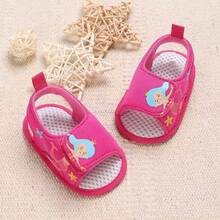 Sweet Cute Summer Infant Girl Cartoon Mermaid Princess Casual Breathable Sandals 0-1 Years - Hot Pink - View 1