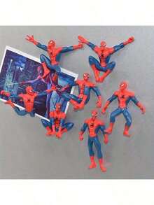 7pcs/Set Dolls, Avengers Superheroes, Car Decorations, Creative Doll Decorations, Desktop Car Decorations, Suitable For Birthday Gifts New Year's Gift, Valentine's Day Gift, Easter Gift.(Stochastic Style) - A - View 2
