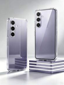 Clear Case Compatibility With Galaxy Phone,Camera Lens Full Protection,Transparent Anti-Scratch Non-Yellowing Ultra Slim Fit Shockproof Drop Protection Phone Cover - Clear - View 2