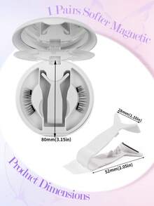 MAANGE [Soft Magnetic]1對磁吸假睫毛套組，貓眼狐狸眼，自然豐盈，精緻美觀，附磁吸佩戴器，可重複使用，專業磁吸假睫毛套組，便攜式，升級版磁吸假睫毛，打造自然妝感，無需膠水，防風防水，全天舒適佩戴，加長眼尾設計，放大眼睛，旅行必備 - 彩色 - 查看 4