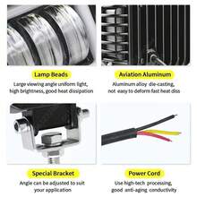 1Pc 80W Angel Eyes Motorcycle Spotlights Headlight Car LED Work Light 24V Waterproof For Offroad Truck Driving Automobile Accessories - Basic Edition - View 6