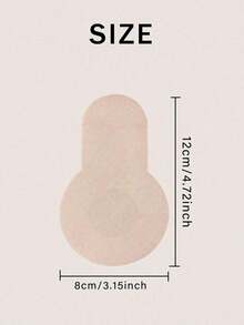 10pcs Invisible Self-Adhesive Nipple Covers, Reusable Strapless Plus Size Breast Petals, Lift & Conceal, Shape Enhancing - Apricot - View 4