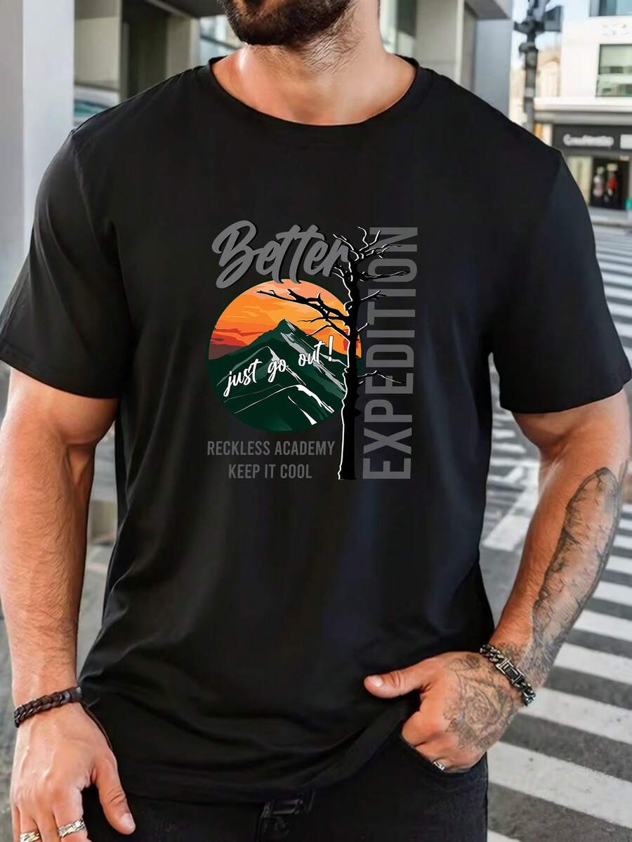 Men T-Shirts - Black - View 1