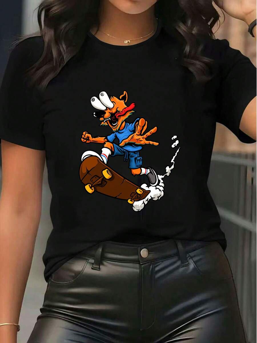 Women T-Shirts - 黑色 - 查看 1