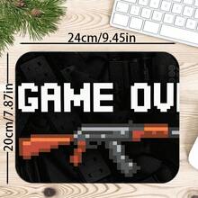 1 buah Alas Mouse Meja Anti Air dan Anti Selip Ukuran Besar, Motif Pixel Game Over Gun, Alas Keyboard Tahan Aus untuk Perlindungan Desktop Kantor dan Gaming - View 6