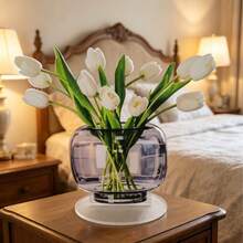 2D Acrylic Flat Transparent Vase For Fresh Flowers, Home Decor Ornament For Living Room And Bedroom, Holiday Decoration, Gift For Friends - 1PC - View 6