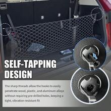 10PCS Multifunctional Automotive Cargo Hooks Kit With 4 Fixing Screw No-Drill Cargo Net SUV Hook Avoiding Cargo Shifting, Universal Cargos Netting Hook Car, SUV, Truck - A - View 3