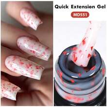 MSRUIOO 1pc 8ml Quick Extension Nail Gel Polish , Glitter Sequins Builder Gel Varnish For Finger Extend , UV LED Cured, Long Lasting Nails, Semi Permanent Soak Off Nail Extension Gel For Manicure Home And Salon Nail Supplies - Multicolor - View 5