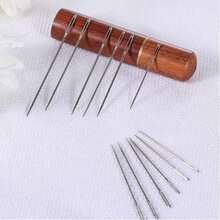 Stainless Steel Large Eye Sewing Needles, Knitting And Crochet Supplies, 5 Sizes Knitting Needles With Storage Box, DIY Handcraft Threading Needles, Perfect Crochet Project Set - Multi-color/Multi-style - View 6