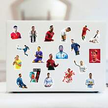 FIFA 50 قطعة ملصقات كرة قدم كريستيانو رونالدو من فيفا، قميص رقم 7، كؤوس، أنماط حركة المباراة والاحتفال، مناسبة لألبومات الصور والمجلات وعشاق كرة القدم - متعدد الألوان - مشاهدة 7