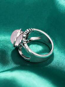 1pc Fashion Women's Ring, Suitable For Wedding, Engagement, Party, Valentine's Day Gift - Silver - View 6