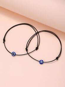 ZJ7768-2 Pieces Black Eye Bracelet