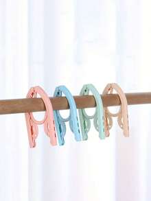10 buah Gantungan Baju Lipat untuk Perjalanan, Gantungan Bra Anti Selip Portabel, Gantungan Pakaian Hemat Ruang Ukuran Saku, Cocok untuk Perjalanan, Hotel, dan Penggunaan di Rumah, Warna Acak - View 4