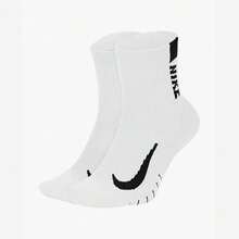 Nike Unisex Casual Training Running Crew Socks, Color-Block, 2-Pack - White - View 8