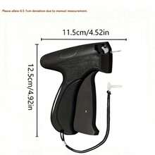 Handheld Mini Clothing Sewing Gun, Micro Needleless Sewing Gun, Price Tag Marking Gun, Handheld Sewing Hemming Gun, Fabric Staple Gun, Quick Bonding, Temporary Sewing Gun, 6 Needles, 2600 Fasteners (Black + White) - 1 Black Gun + 2600 Needles + 6 Needle Tips - View 3