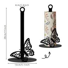 Butterfly Toilet Paper Holder, Suitable For Bathroom And Kitchen Decor, Suitable For Bathroom, Dining Table Rustic Style Home Decor. - Black Butterfly - View 5