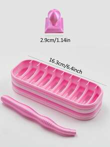 Rak Penyimpanan Lukisan Berlian 10 Slot + 1 Pena Lukisan Berlian Merah Muda, Dengan Rol Embossing Berlian, Praktis Untuk Mengatur Tas Lukisan Berlian yang Berantakan/Menyimpan Pena, Pinset, dan Alat Lainnya, Berbagai Warna - A - View 10