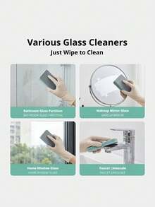 Glass Scale Magic Scrubber And Cleaning Brushes, Home Bathroom Mirror Shower Room Tile Strong Scale Removal Stain Removal Artifact Multi-Functional Window Glass Cleaning Tool - One Size Fits All - View 9