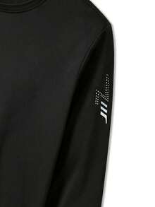 Men's Autumn Crew Neck Long Sleeve T-Shirts 3pcs Set, Reflective Print On Both Sleeves, Casual Inner Layer, Soft Comfortable Breathable Undershirt - Multicolor - View 6