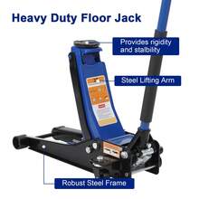 3 Ton Low Profile Hydraulic Floor Jack – Heavy Duty Q235B Steel – Dual Pump Quick Lift – Professional Trolley Jack for Cars, SUVs, Trucks – Ideal for Garage, Workshop & Auto Repair - Blau - Übersicht 7
