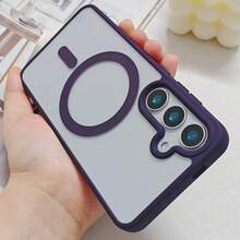 Transparent PC Phone Case, Compatible With Galaxy A17 A07 A56 A26 A36 A37 A57 A16 A55 A25 A35 A15 A27 A05 A06 S26Ultra S25Ultra S24Ultra S23Ultra S22Ultra S25 FE S26 FE S24 S23 S22 Models, Macaron Color Phone Case, Phone Accessories, Summer - Dark Purple - View 6