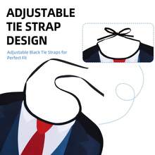 1pc Adult Bib, Comfortable And Practical, Reusable, Suit Pattern, Brings Happiness And Warmth To Your Dining Table, Unisex, Suitable For All Seasons, Perfect For Nursing Homes, Hospitals, Restaurants, Home Dining And More, Ideal Gift For Christmas And Thanksgiving - Multicolor - View 5