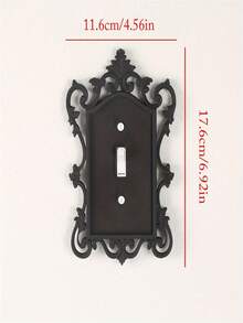 A Gothic Switch Plate Cover, Suitable For Home And Office Wall Decoration, Made Of Durable Plastic With Artistic Design, Perfect For Halloween Decor - Multicolor - View 4