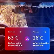 1x Dual-Mode Smart Car Sunshade - Magnetic Design With Automatic Retractable Function; Suitable For Front And Rear Windows; Portable Summer Car Accessory Designed For High-Temperature Environments. - A - View 5