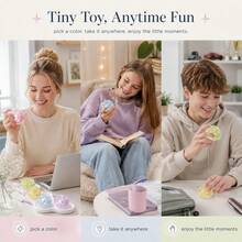 Macaron Pearl Color Jelly Squishy, Super Elastic Stretchable Transparent Liquid Stress Relief Finger Squeeze Ball, Glossy Gradient Sensory Decompression Toy, Portable Cute Hand Toy, Suitable For Adults And Children - Multicolor - View 8