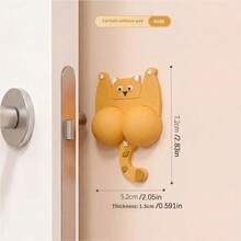 3D Cat Anti-Collision Stickers, Cute Animal Shaped, 3D Butt Design, Perfect For Car Door Anti-Collision, Bedroom, Bathroom, Kitchen, Cabinet Door Anti-Collision Stickers, Effectively Prevent Door Damage. - 5pcs Anti-collision Stickers - View 5