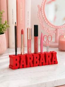 Personalized Name 3D Printed Pen Holder, Customized Text Desktop Pen Holder, Desktop Storage Box, Desktop Organizer, Pencil/Pen/Marker Storage, Multiple Colors Available, Vibrant Colors, Multi-Functional. Suitable For Office, Classroom, Library, Study, Desk, Bookshelf, Etc. Ideal Gift For Friends/Family/Teachers/Classmates, Birthday Gift, Anniversary Gift, Christmas Gift, Back To School/Graduation Gift, Perfect Holiday Gift. Minimalist Stationery Holder - Multicolor - View 10