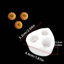 Mini 3-Cavity 3D Pumpkin Silicone Mold, Halloween Atmosphere Candle Pumpkin Soap Clay Handmade Gift Making Mold, Plaster Epoxy Resin Casting Mold, Home Decor - 3-hole Mini Pumpkin Mold - View 4
